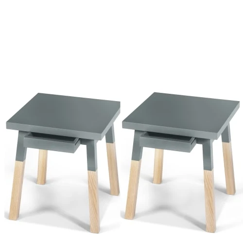 MON PETIT MEUBLE FRANCAIS Tables De Chevet Good Is Beautiful 2 Chevets Laqués Avec Tiroir En Frêne, Plateau 40 Cm 3 MON PETIT MEUBLE FRANCAIS Tables De Chevet Good Is Beautiful 2 Chevets Laqués Avec Tiroir En Frêne, Plateau 40 Cm