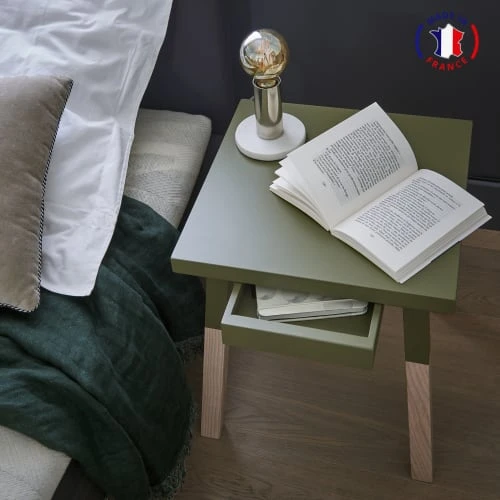 MON PETIT MEUBLE FRANCAIS Tables De Chevet Good Is Beautiful 2 Chevets Laqués Avec Tiroir En Frêne, Plateau 40 Cm 4 MON PETIT MEUBLE FRANCAIS Tables De Chevet Good Is Beautiful 2 Chevets Laqués Avec Tiroir En Frêne, Plateau 40 Cm – Image 2