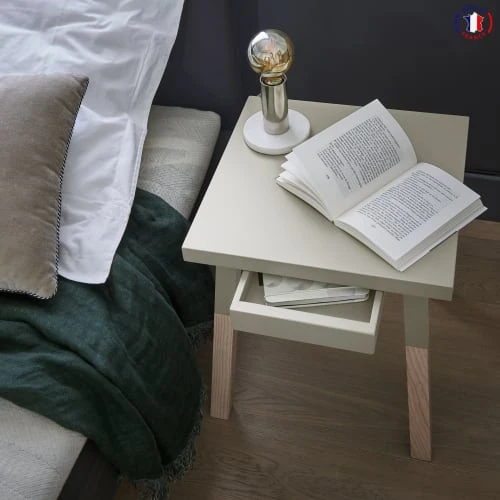 MON PETIT MEUBLE FRANCAIS Tables De Chevet Good Is Beautiful 2 Chevets Laqués Avec Tiroir En Frêne, Plateau 40 Cm 5 MON PETIT MEUBLE FRANCAIS Tables De Chevet Good Is Beautiful 2 Chevets Laqués Avec Tiroir En Frêne, Plateau 40 Cm – Image 3