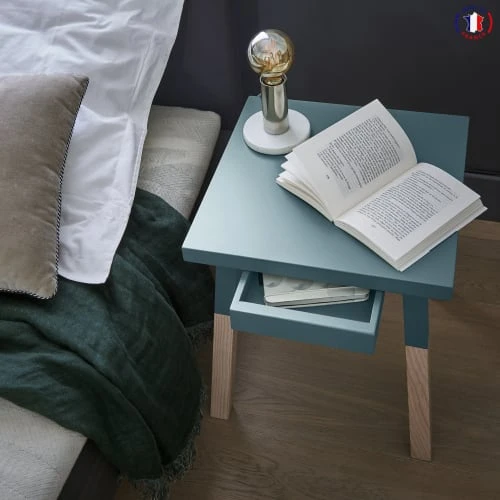 MON PETIT MEUBLE FRANCAIS Tables De Chevet Good Is Beautiful 2 Chevets Laqués Avec Tiroir En Frêne, Plateau 40 Cm 5 MON PETIT MEUBLE FRANCAIS Tables De Chevet Good Is Beautiful 2 Chevets Laqués Avec Tiroir En Frêne, Plateau 40 Cm – Image 3