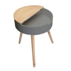 Toilinux Tables De Chevet 2 Tables De Nuit Coffre Scandinave Gris -Tables De Chevet Soldes 2 tables de nuit coffre scandinave gris 2