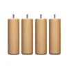 Someo Accessoires Literie 4 Pieds Cylindriques Bois Naturel 20 Cm -Tables De Chevet Soldes 4 pieds cylindriques bois naturel 20 cm