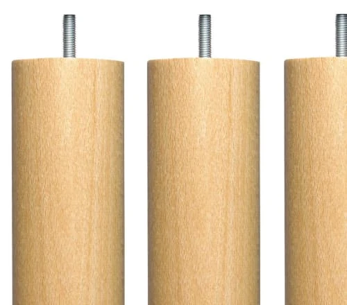 Someo Accessoires Literie 4 Pieds Cylindriques Bois Naturel 25 Cm 5 Someo Accessoires Literie 4 Pieds Cylindriques Bois Naturel 25 Cm – Image 3