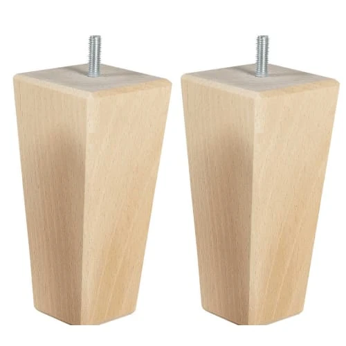 Someo Accessoires Literie 4 Pieds Fuseau Tronqué Bois Naturel 15 Cm 4 Someo Accessoires Literie 4 Pieds Fuseau Tronqué Bois Naturel 15 Cm – Image 2