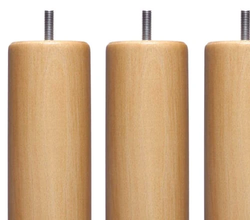 Someo Accessoires Literie 6 Pieds Cylindriques Bois Naturel 15 Cm 4 Someo Accessoires Literie 6 Pieds Cylindriques Bois Naturel 15 Cm – Image 3