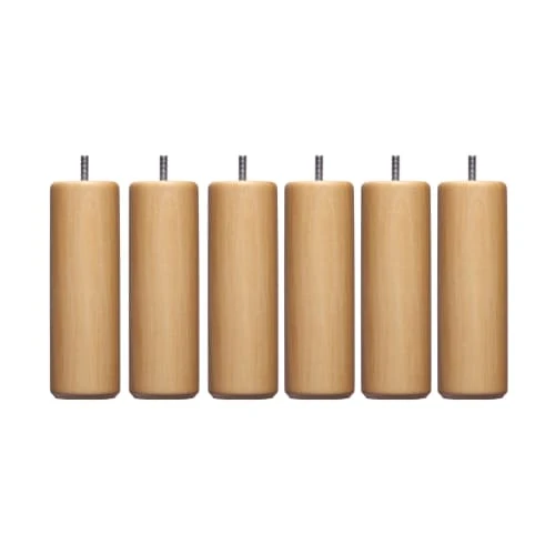 Someo Accessoires Literie 6 Pieds Cylindriques Bois Naturel 15 Cm 1 Someo Accessoires Literie 6 Pieds Cylindriques Bois Naturel 15 Cm -Tables De Chevet Soldes 6 pieds cylindriques bois naturel 15 cm