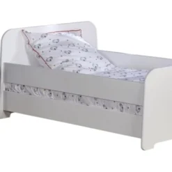 ID Kids Accessoires Literie Barrière De Lit 140 Cm Bois Massif -Tables De Chevet Soldes barriere de lit 140 cm bois massif blanc 3