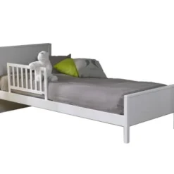 ID Kids Accessoires Literie Barrière De Lit Enfant Bois Massif Gris Clair -Tables De Chevet Soldes barriere de lit enfant bois massif blanc 5