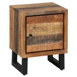 Altobuy Tables De Chevet Chevet 1 Porte Acier Et Bois Massif