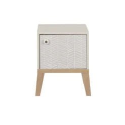 Calicosy Tables De Chevet Chevet 1 Porte Pieds En Hêtre H47cm - Beige
