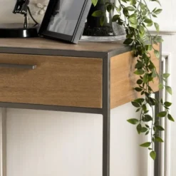 MACABANE Tables De Chevet Chevet 1 Tiroir 1 étagère Bois Sapin Et Métal -Tables De Chevet Soldes chevet 1 tiroir 1 etagere bois sapin et metal 3