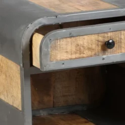 Altobuy Tables De Chevet Chevet 1 Tiroir Acier Et Bois Massif -Tables De Chevet Soldes chevet 1 tiroir acier et bois massif 2