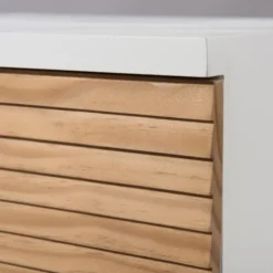 MACABANE Tables De Chevet Chevet 1 Tiroir En Bois Clair Et Blanc -Tables De Chevet Soldes chevet 1 tiroir en bois clair et blanc 3