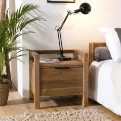 MACABANE Tables De Chevet Chevet 1 Tiroir En Pin Recyclé -Tables De Chevet Soldes chevet 1 tiroir en pin recycle 3