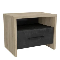 Calicosy Tables De Chevet Chevet 1 Tiroir Et 1 Niche L49.6 Cm - Décor Chêne Et Noir 9 Calicosy Tables De Chevet Chevet 1 Tiroir Et 1 Niche L49.6 Cm - Décor Chêne Et Noir -Tables De Chevet Soldes chevet 1 tiroir et 1 niche l49 6 cm decor chene et noir 2