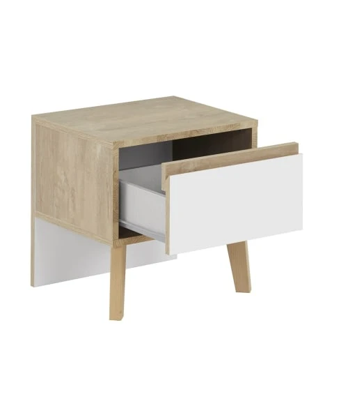 Calicosy Tables De Chevet Chevet 1 Tiroir H41cm - Blanc 6 Calicosy Tables De Chevet Chevet 1 Tiroir H41cm - Blanc – Image 4