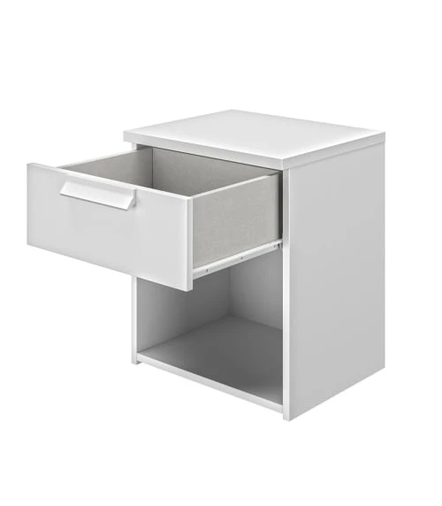 Calicosy Tables De Chevet Chevet 1 Tiroir H50cm - Blanc 4 Calicosy Tables De Chevet Chevet 1 Tiroir H50cm - Blanc – Image 2