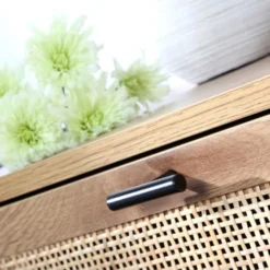 Casâme Tables De Chevet Chevet 2 Tiroirs Aspect Chêne Avec Cannage Rotin - H51cm 13 Casâme Tables De Chevet Chevet 2 Tiroirs Aspect Chêne Avec Cannage Rotin - H51cm -Tables De Chevet Soldes chevet 2 tiroirs aspect chene avec cannage rotin h51cm 5