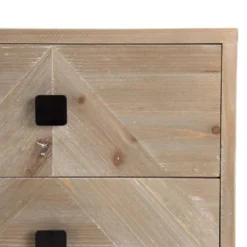 MACABANE Tables De Chevet Chevet 2 Tiroirs Beige Pieds En Sapin Noir -Tables De Chevet Soldes chevet 2 tiroirs beige pieds en sapin noir 2