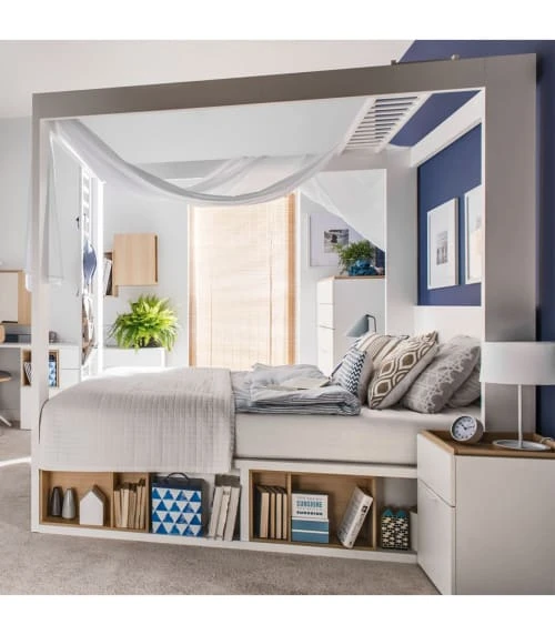 Calicosy Tables De Chevet Good Is Beautiful Chevet 2 Tiroirs Blanc Et Plateau Décor Chêne 6 Calicosy Tables De Chevet Good Is Beautiful Chevet 2 Tiroirs Blanc Et Plateau Décor Chêne – Image 4