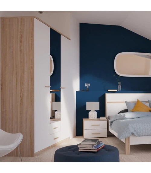 Calicosy Tables De Chevet Good Is Beautiful Chevet 2 Tiroirs Décor Bois Et Blanc L50 Cm 7 Calicosy Tables De Chevet Good Is Beautiful Chevet 2 Tiroirs Décor Bois Et Blanc L50 Cm – Image 5