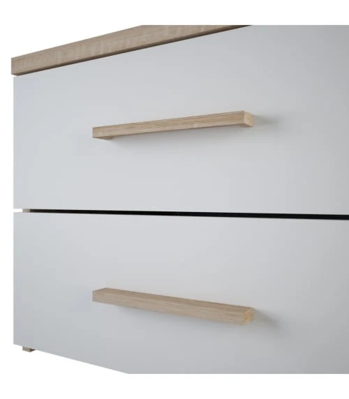 Calicosy Tables De Chevet Good Is Beautiful Chevet 2 Tiroirs Décor Bois Et Blanc L50 Cm 8 Calicosy Tables De Chevet Good Is Beautiful Chevet 2 Tiroirs Décor Bois Et Blanc L50 Cm – Image 6