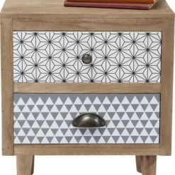 Kare Design Tables De Chevet Chevet 2 Tiroirs Motifs Géométriques -Tables De Chevet Soldes chevet 2 tiroirs motifs geometriques 2