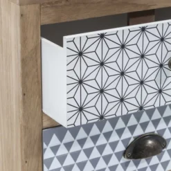 Kare Design Tables De Chevet Chevet 2 Tiroirs Motifs Géométriques -Tables De Chevet Soldes chevet 2 tiroirs motifs geometriques 4