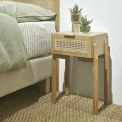 ID Kids Tables De Chevet Chevet Cannage En Rotin Bois Massif -Tables De Chevet Soldes chevet cannage en rotin bois massif 2