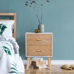 Homcom Tables De Chevet Chevet Design Scandinave Bicolore Blanc Hêtre 11 Homcom Tables De Chevet Chevet Design Scandinave Bicolore Blanc Hêtre -Tables De Chevet Soldes chevet design scandinave bicolore blanc hetre 3