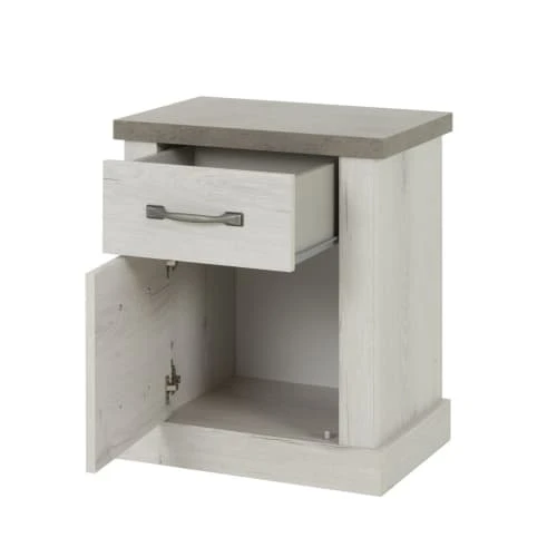 Gami Tables De Chevet Chevet Effet Bois Blanc Cassé 5 Gami Tables De Chevet Chevet Effet Bois Blanc Cassé – Image 3