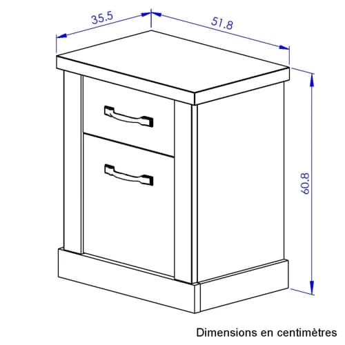Gami Tables De Chevet Chevet Effet Bois Blanc Cassé 7 Gami Tables De Chevet Chevet Effet Bois Blanc Cassé – Image 5