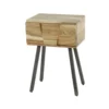 Mathi Design Tables De Chevet Chevet En Bois D'acacia Marron -Tables De Chevet Soldes chevet en bois d acacia marron