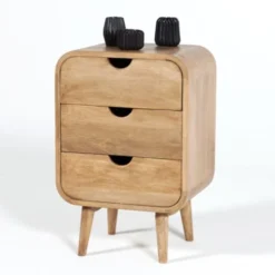 Casatera Tables De Chevet Chevet En Manguier Naturel Bois Clair -Tables De Chevet Soldes chevet en manguier naturel bois clair 4