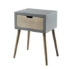 MACABANE Tables De Chevet Chevet En Pin Gris 1 Tiroir Beige -Tables De Chevet Soldes chevet en pin gris 1 tiroir beige