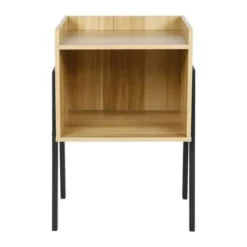 Decoratie Tables De Chevet Chevet Métal Et Bois -Tables De Chevet Soldes chevet metal et bois 2