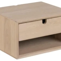 Hellin Tables De Chevet Chevet Suspendu Rectangulaire En Finition Bois 1 Niche Et 1 Tiroir -Tables De Chevet Soldes chevet suspendu rectangulaire en finition bois 1 niche et 1 tiroir 3