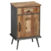 Altobuy Tables De Chevet LEONARD - Table De Chevet En Bois Massif Et Métal Gris 2 Altobuy Tables De Chevet LEONARD - Table De Chevet En Bois Massif Et Métal Gris -Tables De Chevet Soldes leonard table de chevet en bois massif et metal gris