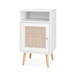 Alice's Garden Lot De 2 Tables De Chevet En Cannage, Blanc 10 Alice's Garden Lot De 2 Tables De Chevet En Cannage, Blanc -Tables De Chevet Soldes lot de 2 tables de chevet en cannage blanc 2