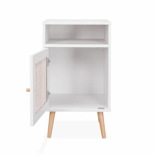 Alice's Garden Lot De 2 Tables De Chevet En Cannage, Blanc 6 Alice's Garden Lot De 2 Tables De Chevet En Cannage, Blanc – Image 4