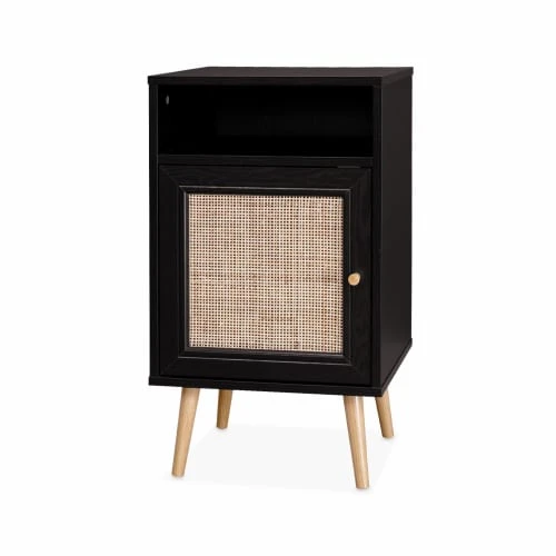 Alice's Garden Lot De 2 Tables De Chevet En Cannage Noir 7 Alice's Garden Lot De 2 Tables De Chevet En Cannage Noir – Image 5