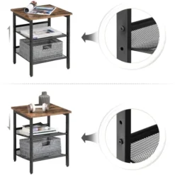 RED DECO Lot De 2 Tables De Chevets Médium MDF Marron H50.8CM -Tables De Chevet Soldes lot de 2 tables de chevets medium mdf marron h50 8cm 5