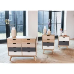 Present Time Tables De Chevet Meuble De Chevet à 2 Tiroirs H51cm -Tables De Chevet Soldes meuble de chevet a 2 tiroirs h51cm 1