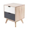 Present Time Tables De Chevet Meuble De Chevet à 2 Tiroirs H51cm -Tables De Chevet Soldes meuble de chevet a 2 tiroirs h51cm