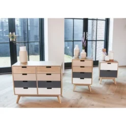 Present Time Tables De Chevet Meuble De Chevet à 2 Tiroirs H51cm -Tables De Chevet Soldes meuble de chevet a 2 tiroirs h51cm 2