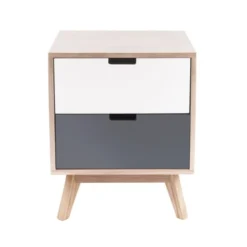 Present Time Tables De Chevet Meuble De Chevet à 2 Tiroirs H51cm -Tables De Chevet Soldes meuble de chevet a 2 tiroirs h51cm 3