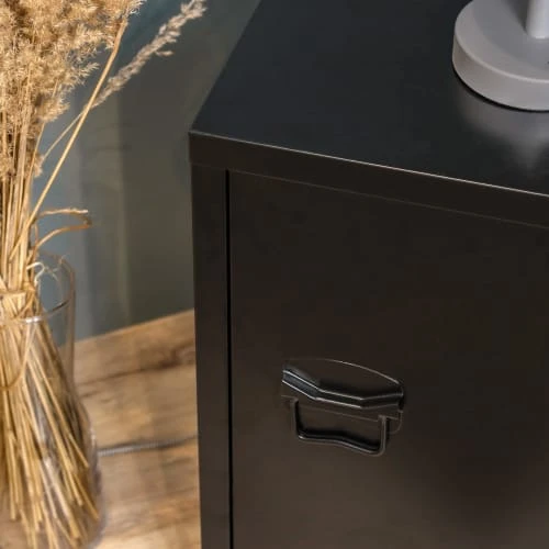 Urban Meuble Tables De Chevet Meuble De Rangement De Chevet En Métal De Style Industriel Noir 7 Urban Meuble Tables De Chevet Meuble De Rangement De Chevet En Métal De Style Industriel Noir – Image 5