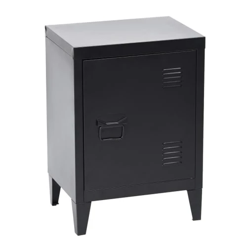 Urban Meuble Tables De Chevet Meuble De Rangement De Chevet En Métal De Style Industriel Noir 8 Urban Meuble Tables De Chevet Meuble De Rangement De Chevet En Métal De Style Industriel Noir – Image 6