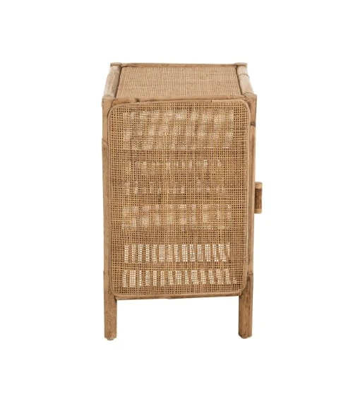 Calicosy Tables De Chevet Petite Armoire 1 Porte Rotin Naturel 4 Calicosy Tables De Chevet Petite Armoire 1 Porte Rotin Naturel – Image 2
