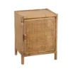 Calicosy Tables De Chevet Petite Armoire 1 Porte Rotin Naturel -Tables De Chevet Soldes petite armoire 1 porte rotin naturel